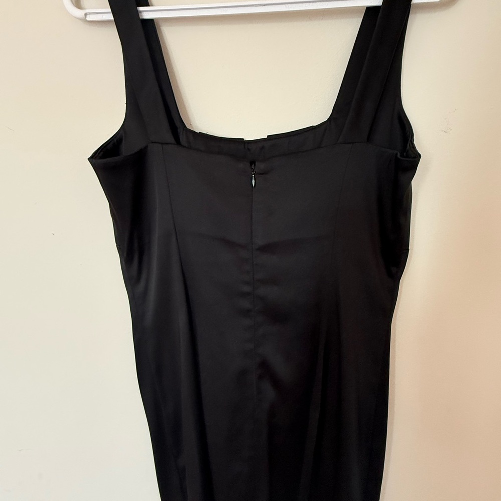 Calvin Klein Black Midi atin look Dress - Picture 4 of 7